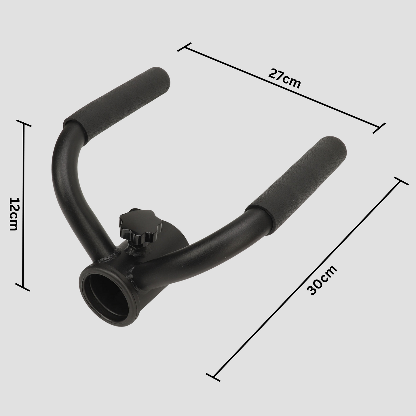 Compact 5cm Olympic T-Bar Handle with Ergonomic V-Grip – 1818 Fight