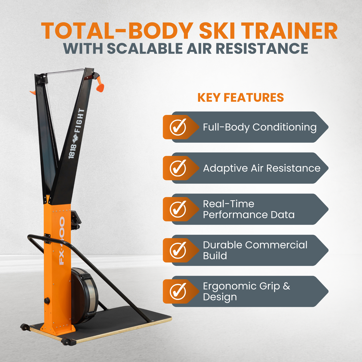 The FX-400 Series - Commercial Ski Erg Rower - Cardio Air Resistance