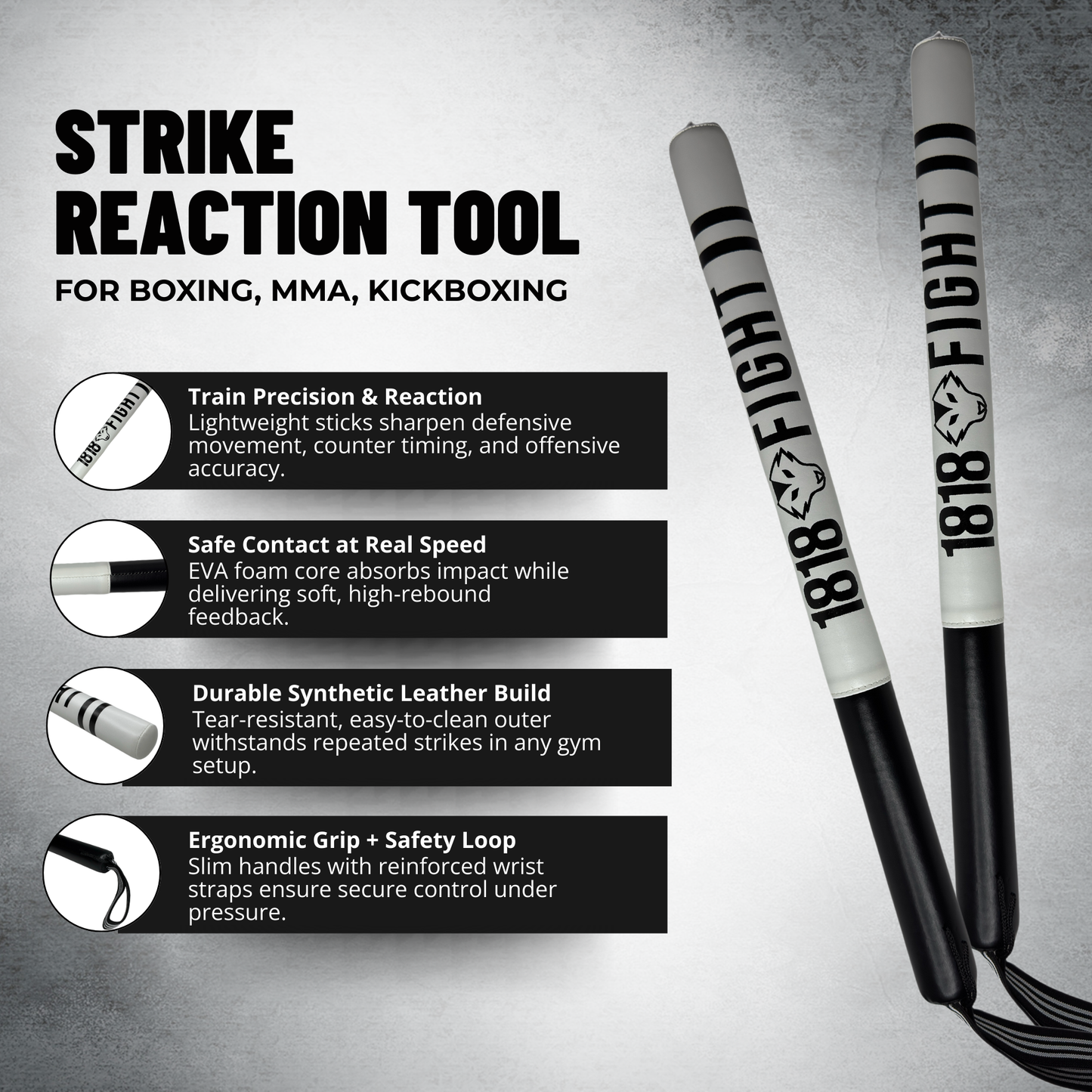 Reflex Strike Sticks – Strike Reaction Tool - Boxing, MMA, Kick Box