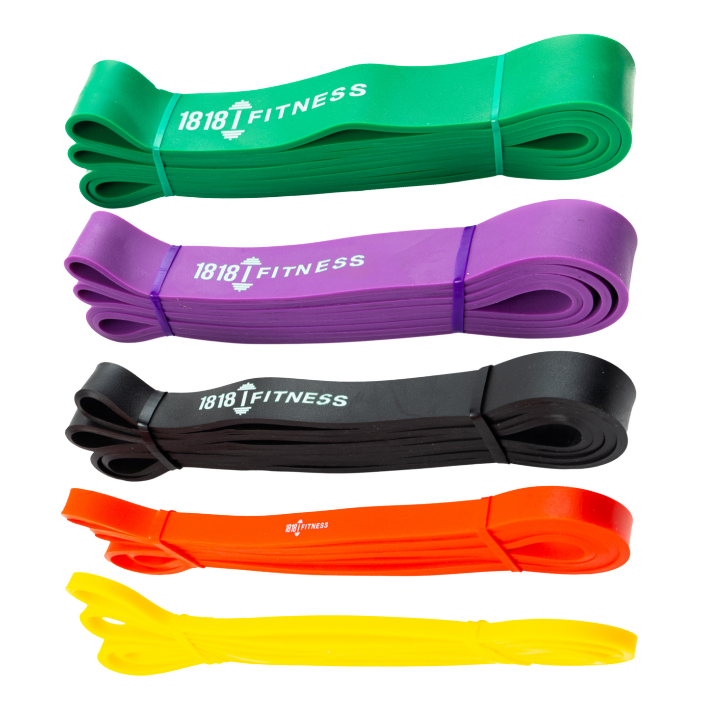 Premium Resistance Bands - Pure Latex Moulded - 11 Piece Complete Set