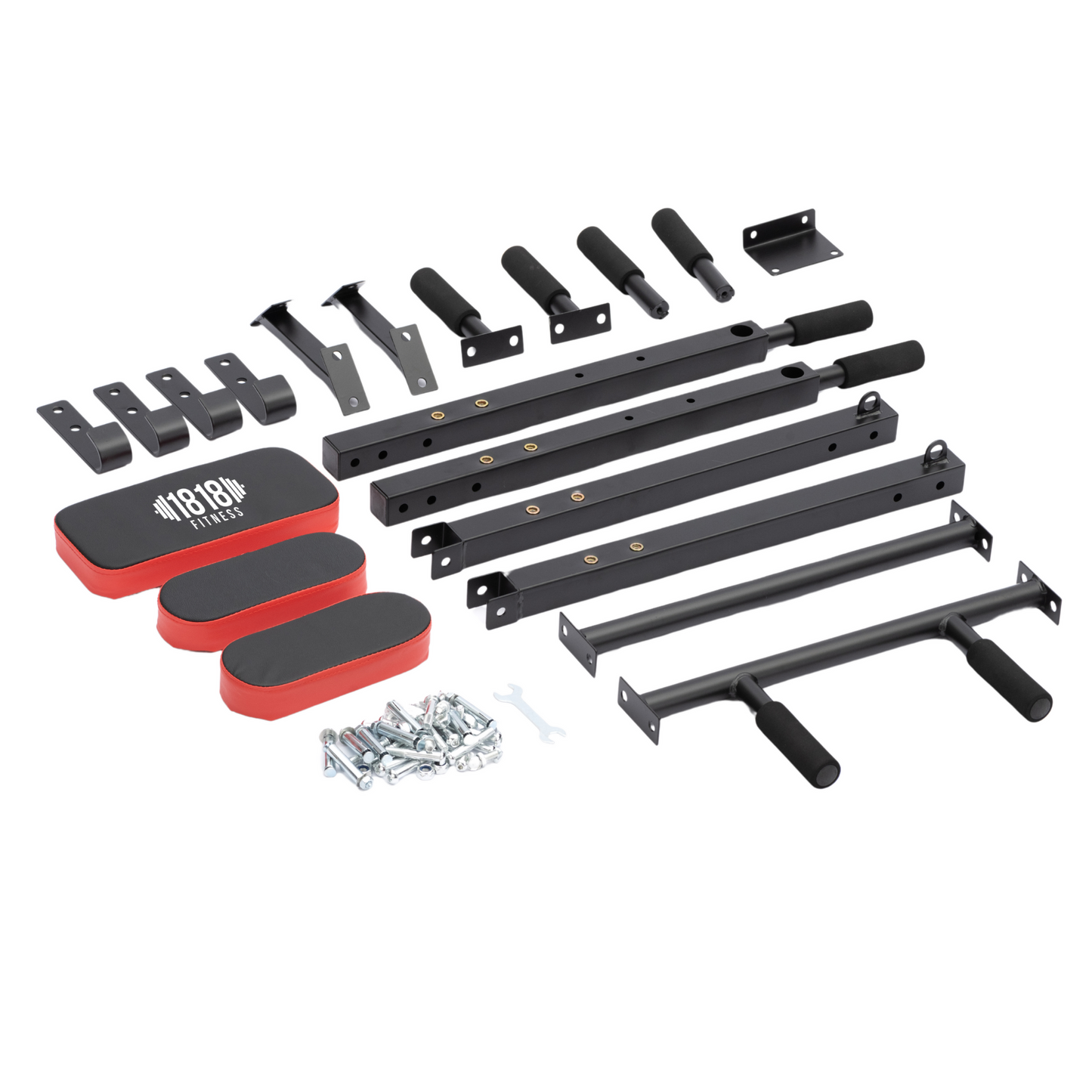 1818 Fitness - Gen 2 Two Way Dip - Ab and Pull Up Mount - Black