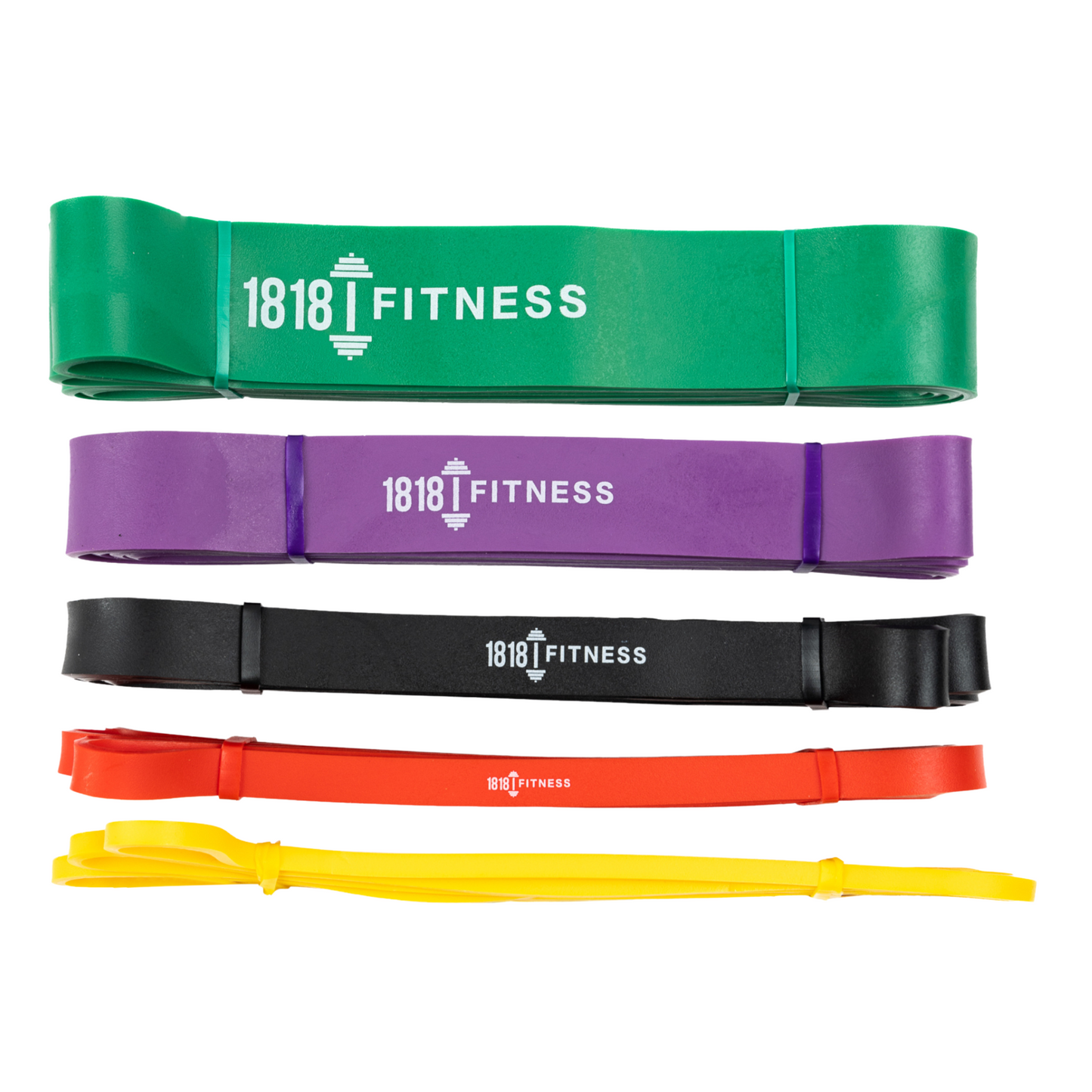 Premium Resistance Bands - Pure Latex Moulded - 11 Piece Complete Set