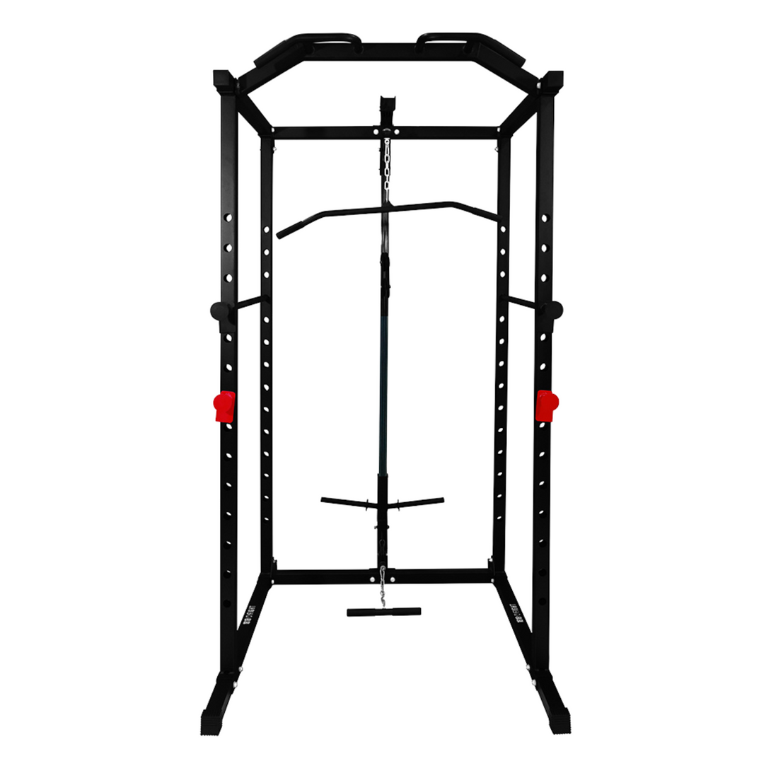 4 Post Adjustable Rack with High/Low Pulley System and Pull-Up Bar ...