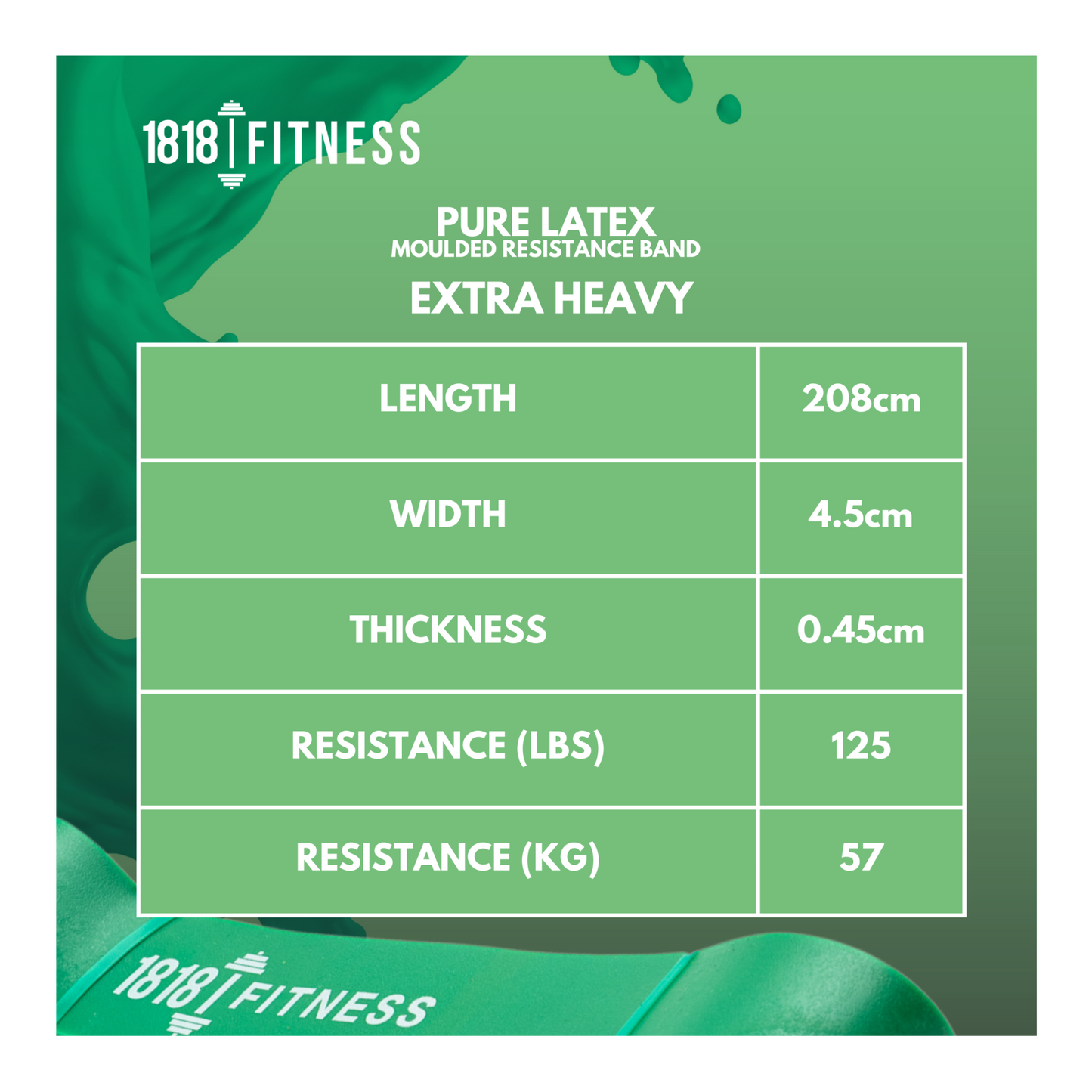 Premium Resistance Band - Pure Latex Moulded - Single
