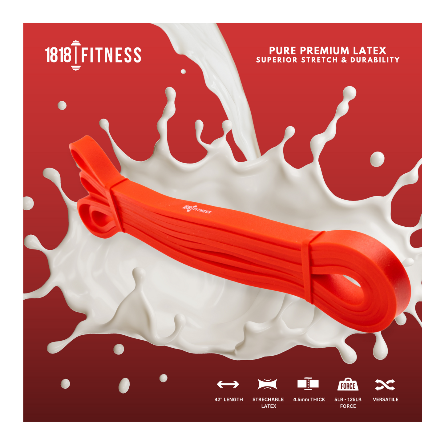 Premium Resistance Band - Pure Latex Moulded - Single
