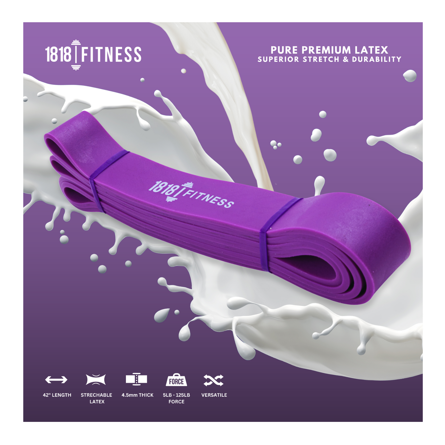 Premium Resistance Band - Pure Latex Moulded - Single