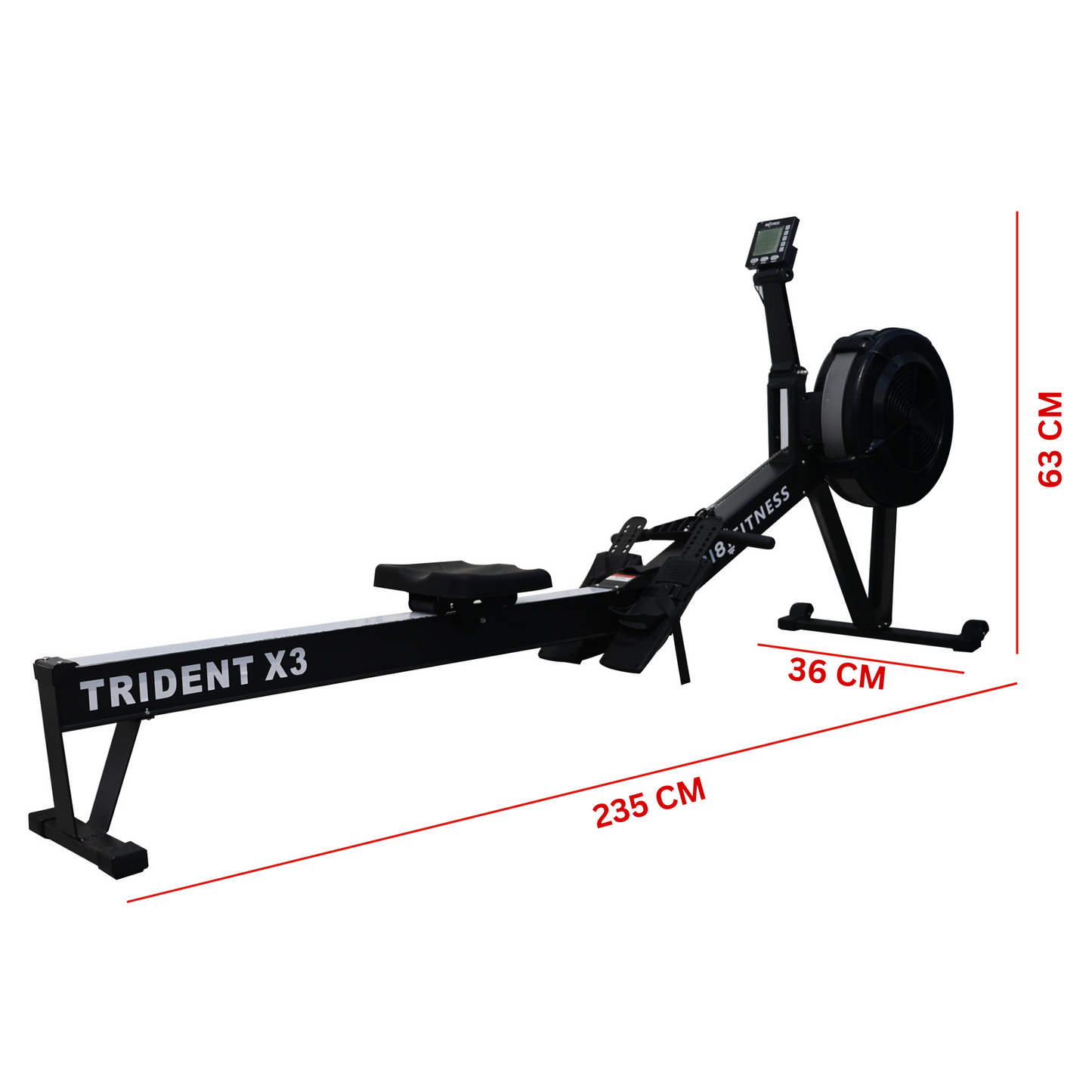 Trident X3 Commercial Air Rower - Air Resistance Rowing Machine