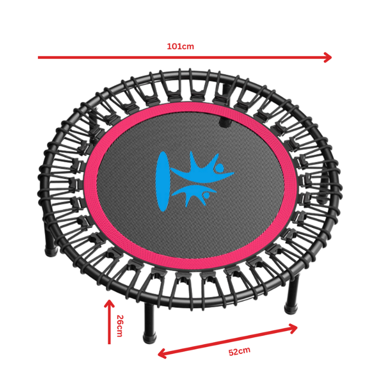 Rebounder Fitness Trampoline with Adjustable Handle Bar