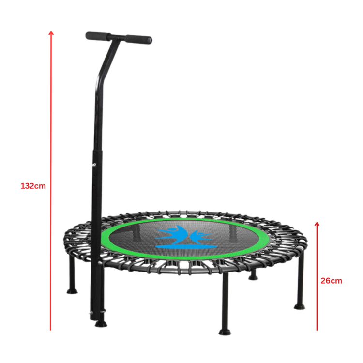 Rebounder Fitness Trampoline with Adjustable Handle Bar