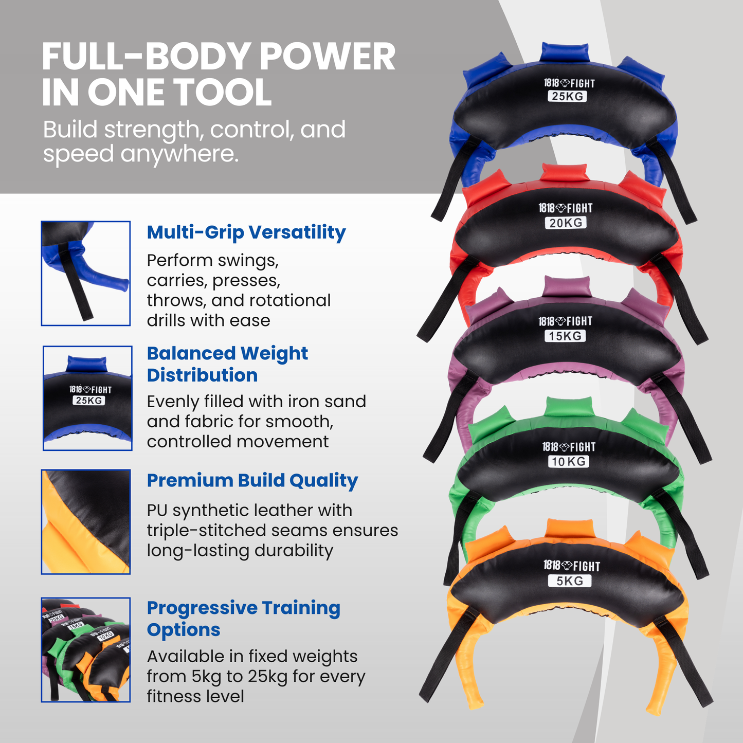 Bulgarian Power Bag - Multi-Grip Tool for Strength and Functional Training