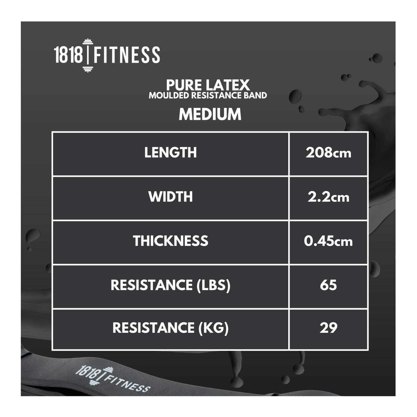 Premium Resistance Band - Pure Latex Moulded - Single