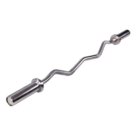 Olympic EZ Curl Bar – Wrist-Safe Curl Bar for Strength & Size Gains (1.2m)