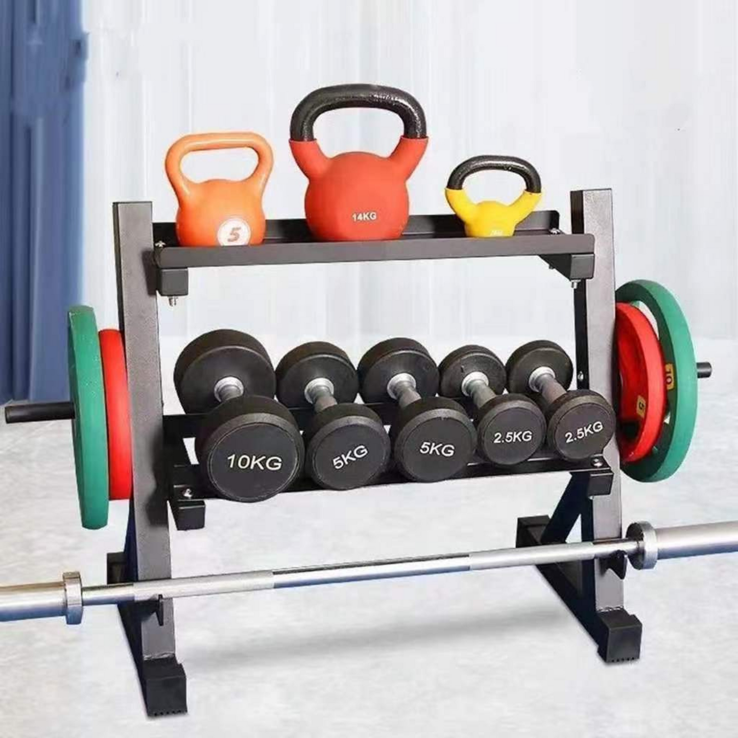 Multifunctional 2 Tier Gym Rack